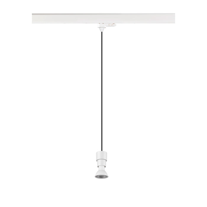 Back view product picture of SLV PURI 2.0 Basic, 3~ pendant light, GU10, pendant length 200 cm, 1x max. 6W, white