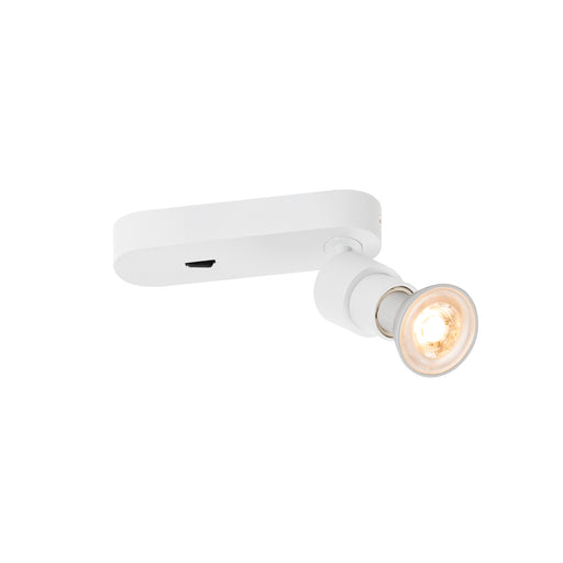 SLV PURI 2.0 Basic, wall and ceiling-mounted light, switch, round, 1x max. 6W GU10, white