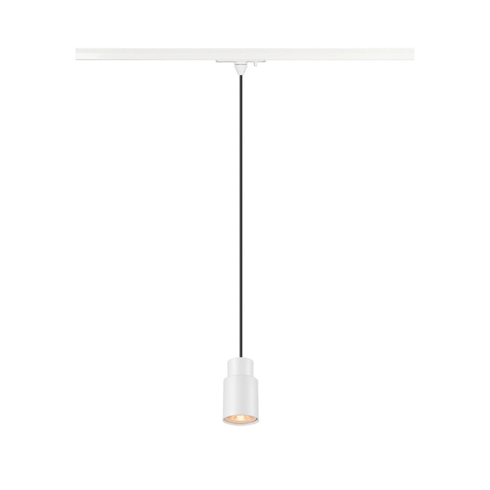 SLV PURI 2.0 Tube, 1~ pendant light, GU10, pendant length 200 cm, 1x max. 6W, white