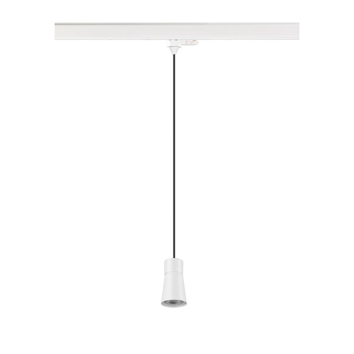 Back view product picture of SLV PURI 2.0 Cone, 3~ pendant light, GU10, pendant length 200 cm, 1x max. 6W, white