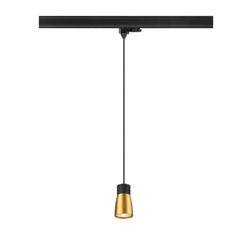 SLV PURI 2.0 Dome, 3~ pendant light, GU10, pendant length 200 cm, 1x max. 6W, black / gold
