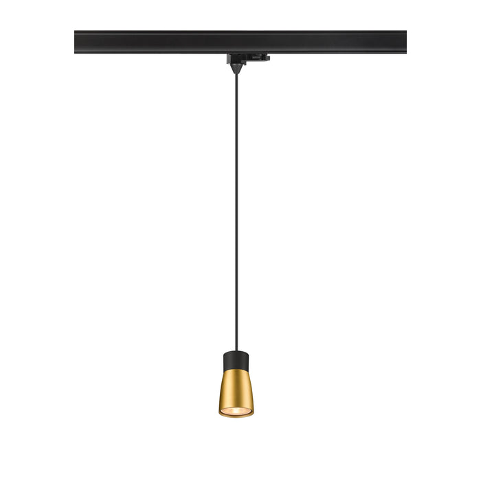SLV PURI 2.0 Dome, 3~ pendant light, GU10, pendant length 200 cm, 1x max. 6W, black / gold