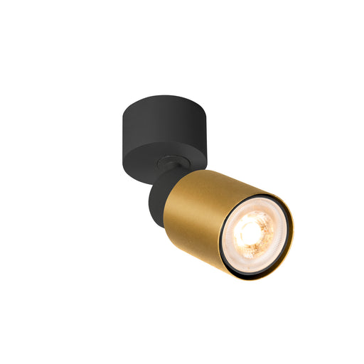 SLV PURI 2.0 Tube, wall and ceiling-mounted light, 1x max. 6W GU10, black / gold