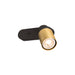 SLV 1008297 PURI 2.0 Tube, wall and ceiling-mounted light, switch, rectangular, 1x max. 6 W GU10, black / gold (MD23)