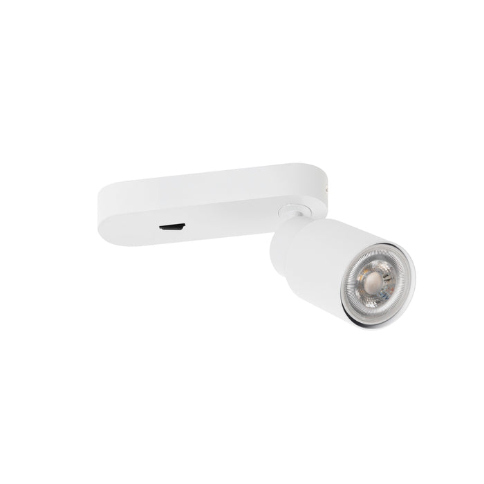 Back view product picture of SLV PURI 2.0 Tube, wall and ceiling-mounted light, switch, rectangular, 1x max. 6W GU10, white