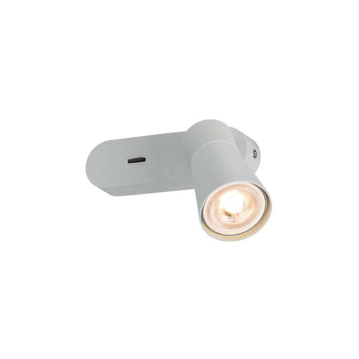 SLV 1008303 PURI 2.0 Cone, wall and ceiling-mounted light, switch, rectangular, 1x max. 6 W GU10, grey (MD23)