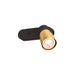 SLV 1008305 PURI 2.0 Dome, wall and ceiling-mounted light, switch, rectangular, 1x max. 6 W GU10, black / gold (MD23)