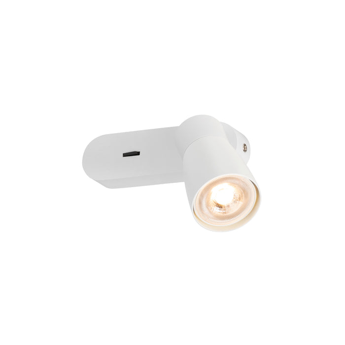 SLV 1008306 PURI 2.0 Dome, wall and ceiling-mounted light, switch, rectangular, 1x max. 6 W GU10, white (MD23)