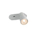 SLV 1008307 PURI 2.0 Dome, wall and ceiling-mounted light, switch, rectangular, 1x max. 6 W GU10, grey (MD23)
