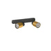 Back view product picture of SLV PURI 2.0 Tube, wall and ceiling-mounted light, asymmetrical, 2 x max. 6W GU10, black / gold
