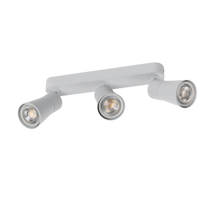 Back view product picture of SLV PURI 2.0 Cone, wall and ceiling-mounted light, long, 3 x max. 6W GU10, grey