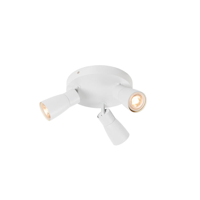 SLV PURI 2.0 Dome, wall and ceiling-mounted light, round, 3 x max. 6W GU10, white
