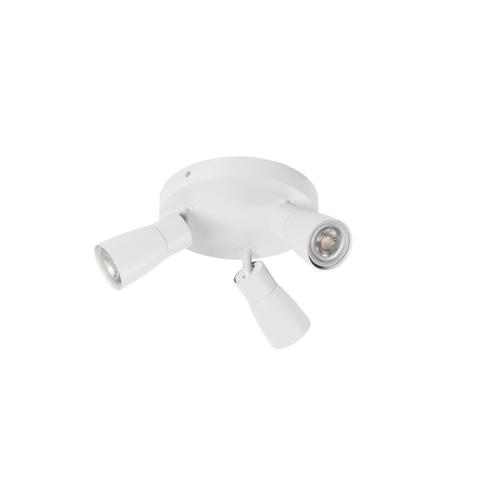 Back view product picture of SLV PURI 2.0 Dome, wall and ceiling-mounted light, round, 3 x max. 6W GU10, white