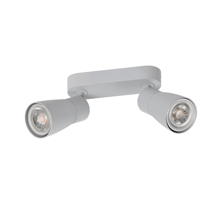 Back view product picture of SLV PURI 2.0 Dome, wall and ceiling-mounted light, long, 2 x max. 6W GU10, grey