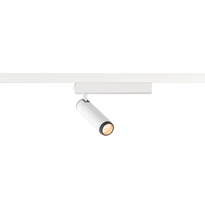 Front view product picture of SLV Aluminium GRIP! S, 1~ spot, cylindrical, 2000-3000K, 11W, dim-to-warm, PHASE, 29°, white / black