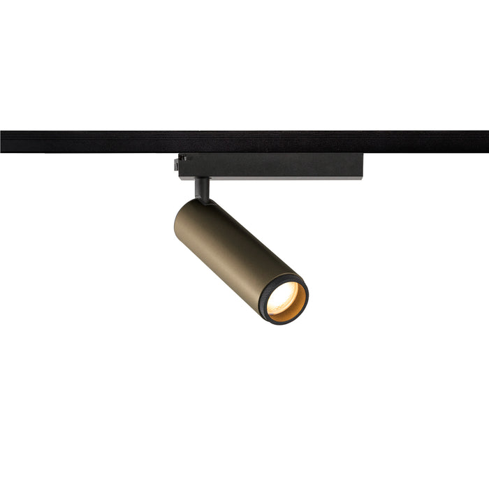 SLV Aluminium GRIP! M, 1~ spot, cylindrical, 3000K, 20W, PHASE, 42°, bronze / black