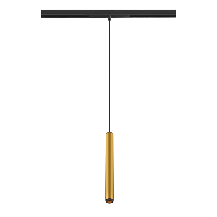 Bottom view product picture of SLV GRIP! S, 48V pendant light, pendant length 200cm, 2700 K, 29°, DALI, gold / black