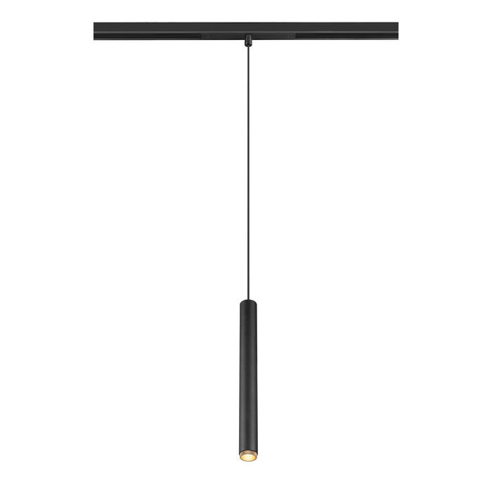 SLV GRIP! S, 48V pendant light, pendant length 200cm, 2000-3000 K, 29°, DALI, dim-to-warm, black / gold