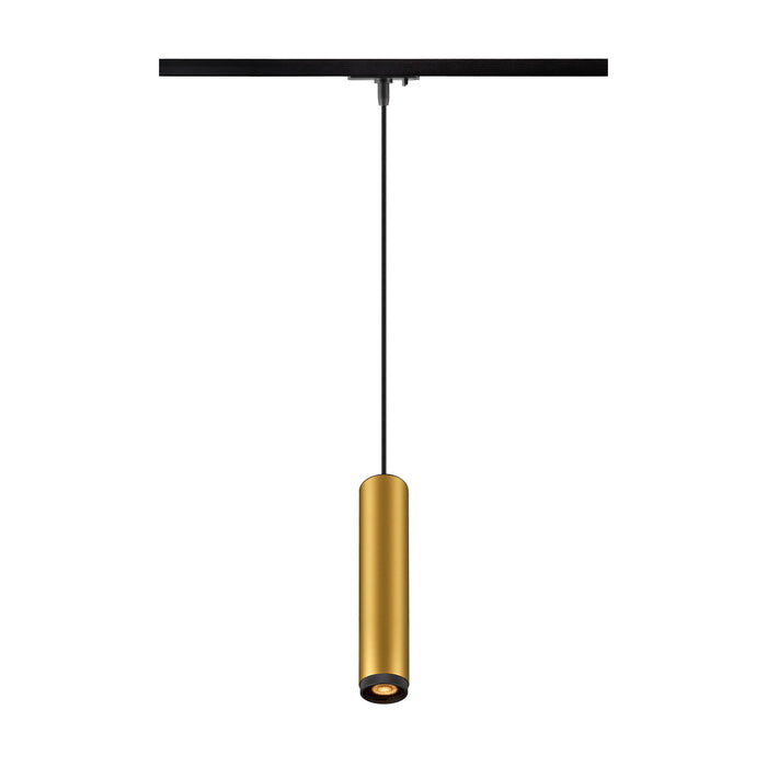 Bottom view product picture of SLV GRIP! L, 1~ pendant light, GU10, pendant length 200 cm, 1x max. 6W, gold / black