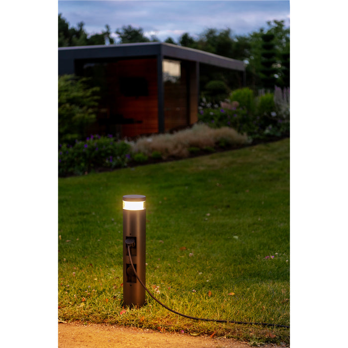SLV 1008474 M-POL 60 Pole, Bollard, two sockets, anthracite, 53.4 cm (MD20)