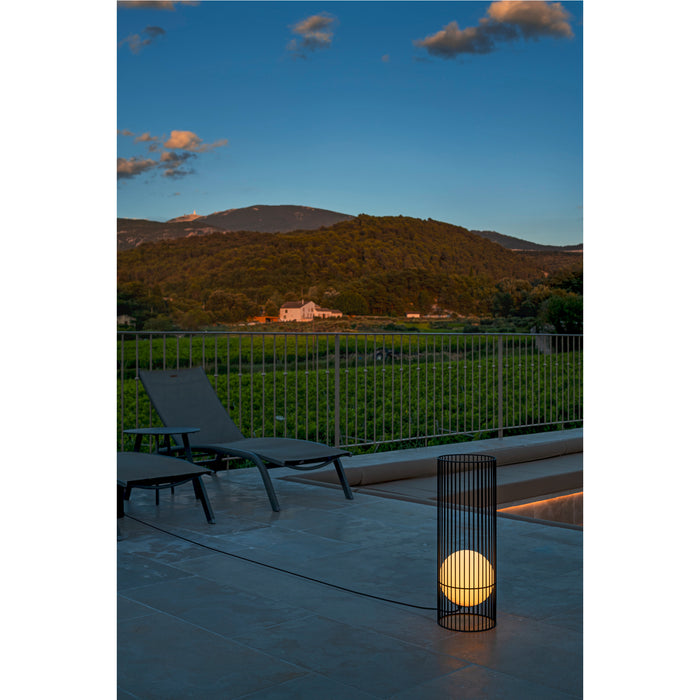 SLV 1008476 GRID SUN, outdoor free-standing light, 2700K, IP44/IP65, black / milky (MD02)