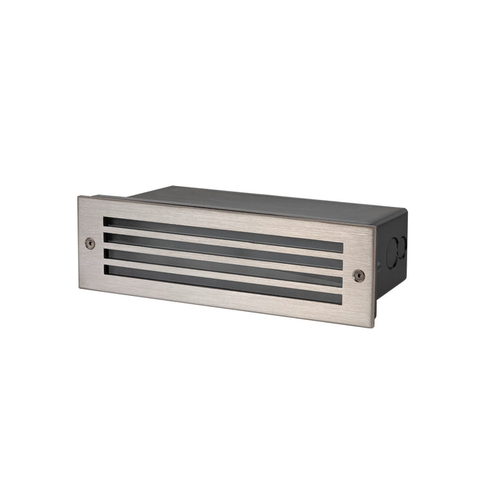 Back view product picture of SLV Aluminium BRICK MESH, recessed wall light, rectangular, 3000K, 5W, IP55, black