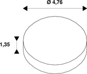 Dimensioned drawing of SLV NOBLO®, decorative ring, white