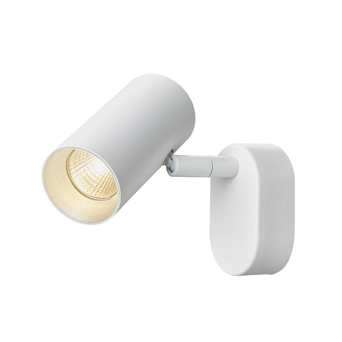 View from the left side product picture of SLV NOBLO®, wall and ceiling-mounted light, single, round, 2000-3000K, 8W, dim-to-warm, PHASE, 36°, white