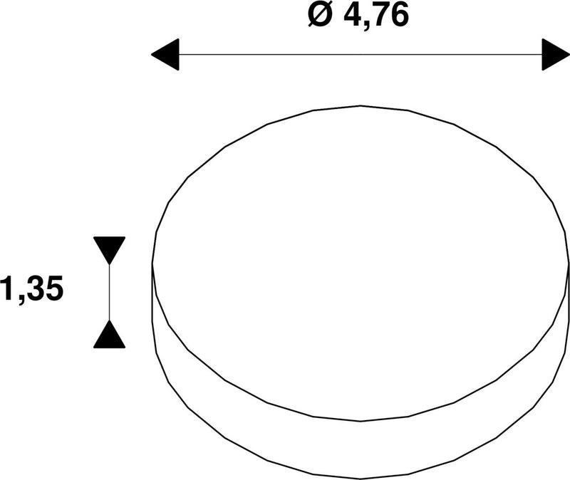 Dimensioned drawing of SLV NOBLO®, decorative ring, copper