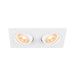 SLV Aluminium NEW TRIA® 155, recessed ceiling light, square, 2 x GU10, two-lamp, white