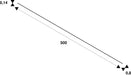 Dimensioned drawing of SLV GRAZIA, LED Strip Value, 2700K, 48W, L: 500 cm