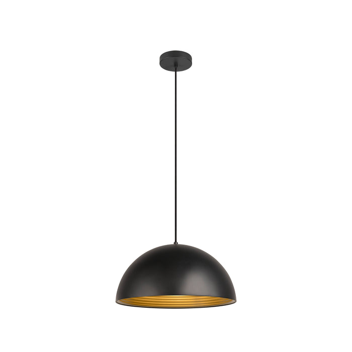 SLV FORCHINI M 40, pendant light, E27, pendant length 150cm, 1x max. 40W, matt black / matt gold