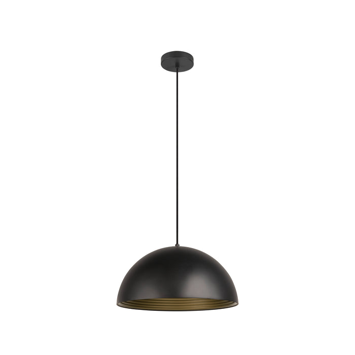 Detailed view product picture of SLV FORCHINI M 40, pendant light, E27, pendant length 150cm, 1x max. 40W, matt black / matt gold