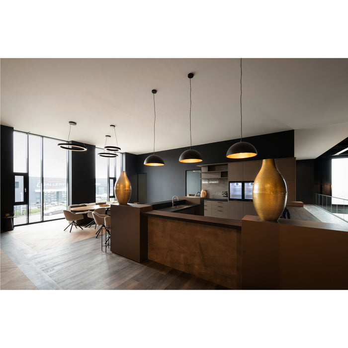 SLV 1008591 MEDO RING 60, pendant light, pendant length 300 cm, 3000/4000 K, 110°, PHASE, black (MD20)