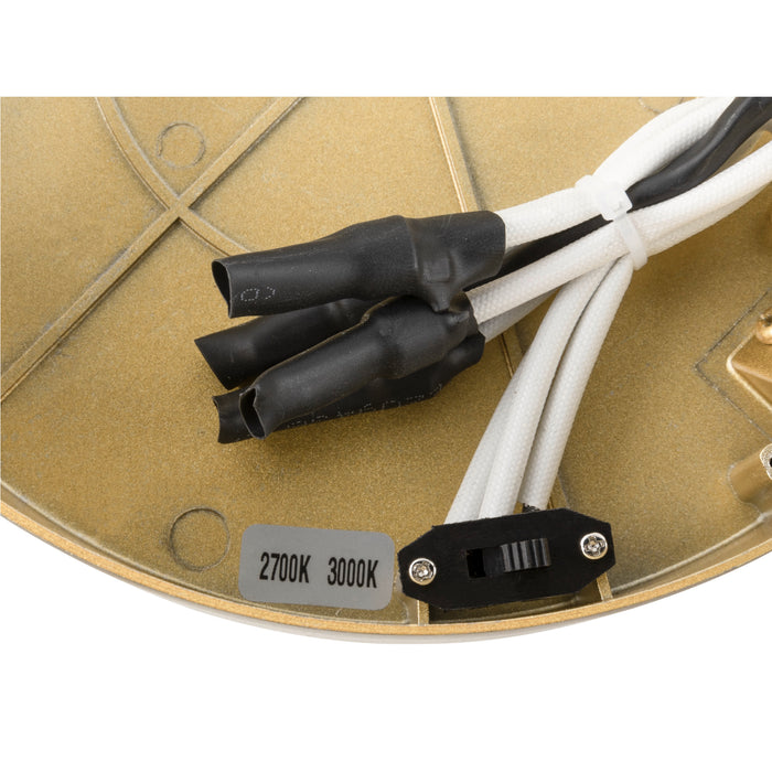 Bottom view product picture of SLV ONE, wall and ceiling-mounted light, round, 2700/3000K, 23W, PHASE, 130°, brass