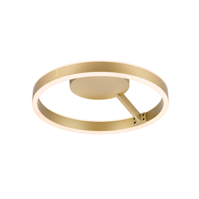 SLV ONE, wall and ceiling-mounted light, round, 2700/3000K, 14W, DALI, touch, 130°, brass