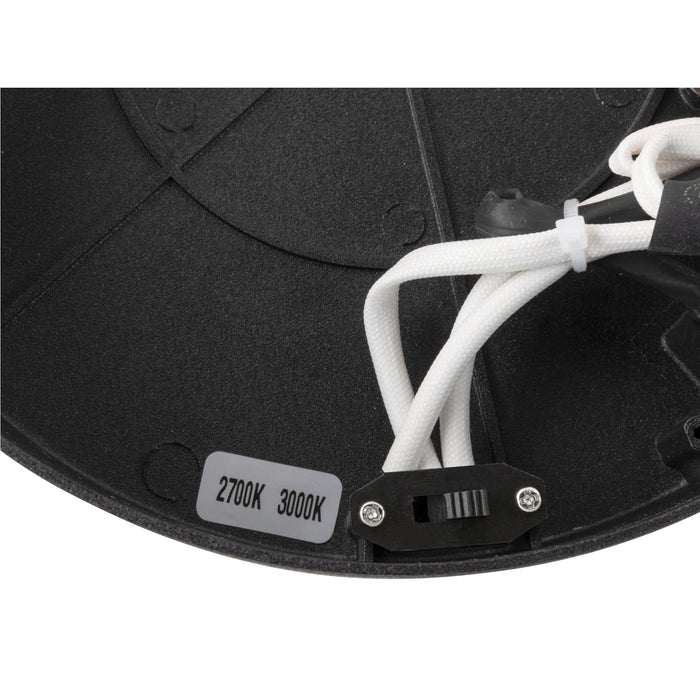 Bottom view product picture of SLV ONE, wall and ceiling-mounted light, round, 2700/3000K, 23W, DALI, touch, 130°, black