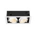 SLV Aluminium KADUX, recessed ceiling light, double, 3000K, DALI 2, touch, 30°, white