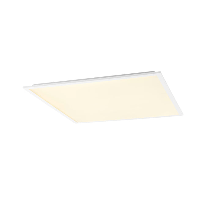 White square LED ceiling light fixture, flush mount.