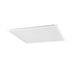 White square LED panel light, ceiling mounted.