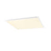 Square LED ceiling light, white finish, flush mount.