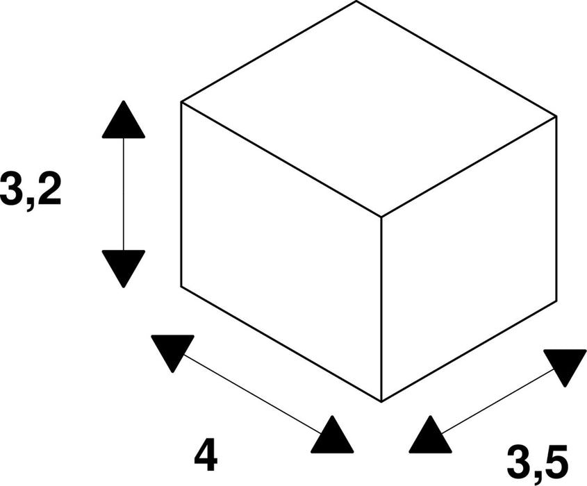 Dimensioned drawing of SLV PANEL C, 4x mounting springs