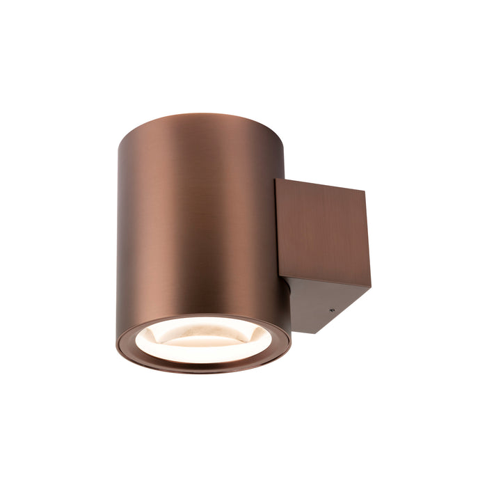 SLV OCULUS, wall-mounted light, round, 2000-3000K, 15W, dim-to-warm, PHASE, 100°, dark copper