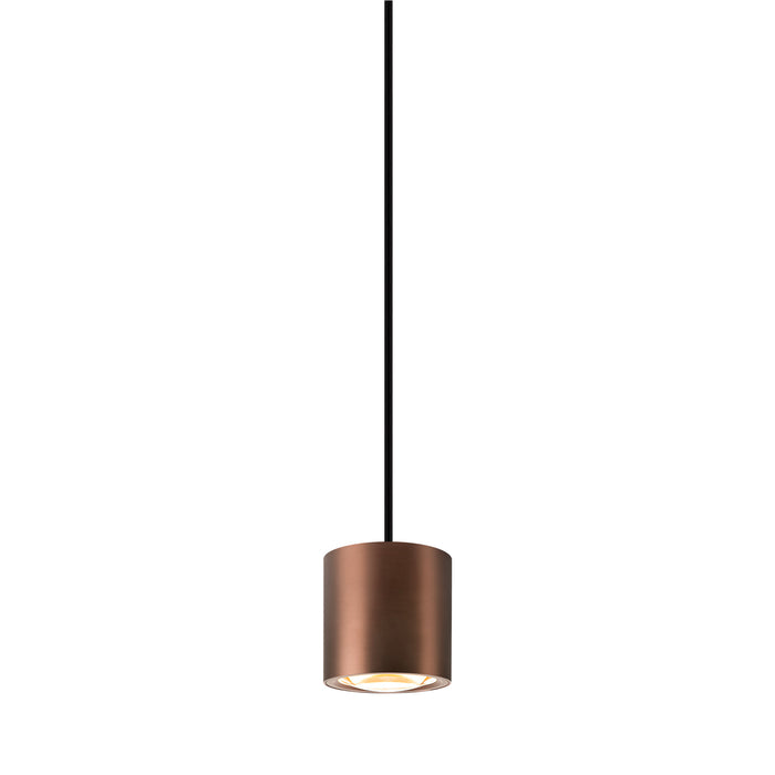 Bottom view product picture of SLV OCULUS, pendant light, pendant length 250cm, 2000-3000K, 100°, dim-to-warm, PHASE, dark copper
