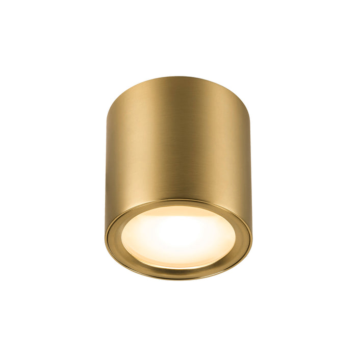 Back view product picture of SLV OCULUS, surface-mounted ceiling light, round, 2000-3000K, 11W, dim-to-warm, PHASE, 100°, brass