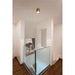 Brass finish ceiling mounted spotlight.