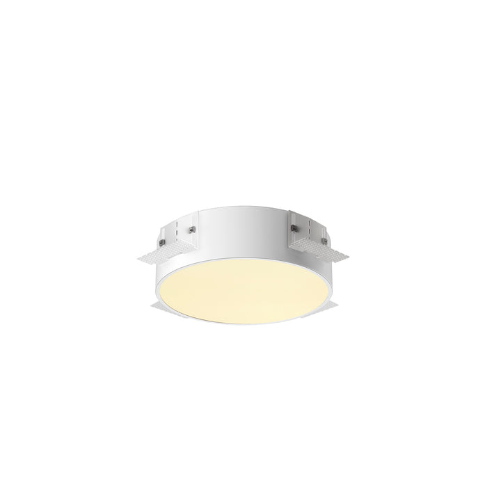 SLV Aluminium MEDO® 30, recessed ceiling light, frameless, 3000/4000K, 70°, IP20, round, white
