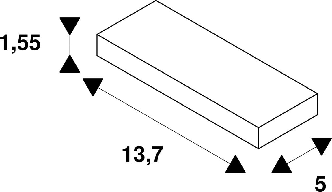 Dimensioned drawing of SLV LED power supply 24V, 24W