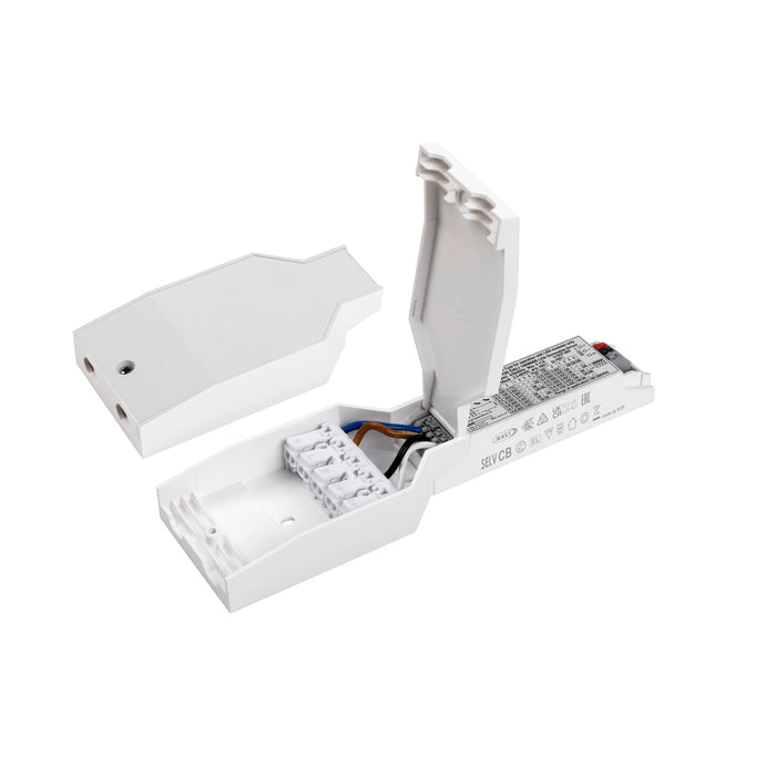 Bottom view product picture of SLV Strain relief through-wirable, for DALI dimmable drivers: 1008666, 1008667, 1008668