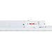 White aluminum track lighting rail with mounting hardware.